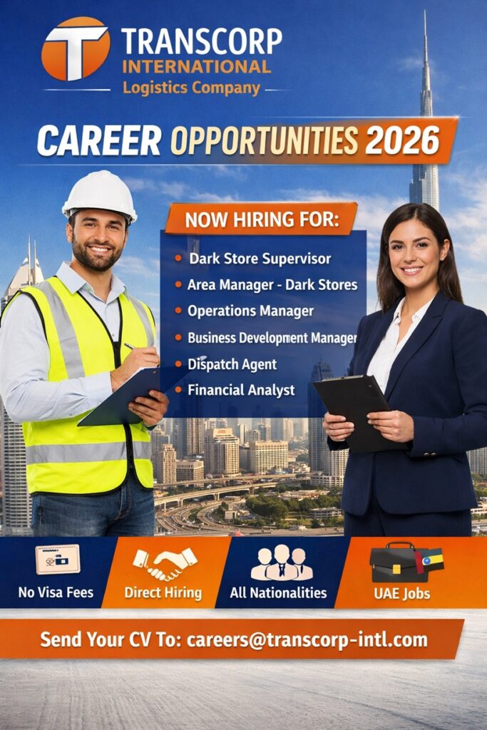 Transcorp International Logistics Company Career Updates 2026 – UAE Jobs 1 carrier