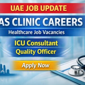 Yas Clinic Abu Dhabi job vacancy announcement for ICU Consultant and Quality Officer