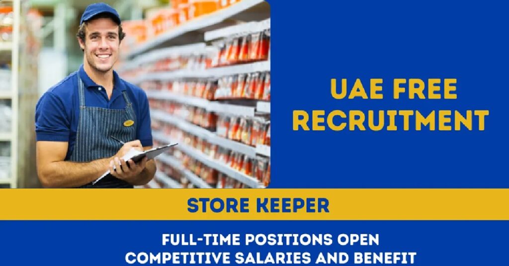 Storekeeper Jobs in Hatta 2026 | FMCG Industry Immediate Hiring Opportunity in UAE 1 JOBS 4