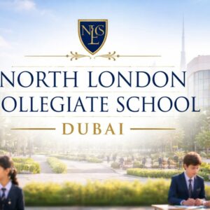 North London Collegiate School Dubai campus with modern facilities and students learning in a world-class international school environment