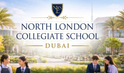 North London Collegiate School Dubai campus with modern facilities and students learning in a world-class international school environment