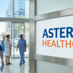Aster DM Healthcare UAE job vacancies announcement showing nurses and healthcare professionals in a modern hospital environment