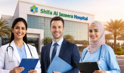 Shifa Al Jazeera Hospital recruitment poster UAE healthcare careers Sharjah