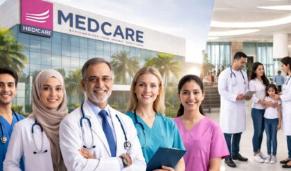 Medcare Hospitals modern healthcare facility with medical professionals providing advanced patient care in UAE