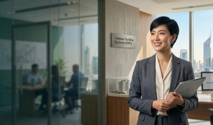 Job opportunity announcement for Memaar Building Systems (MBS) in Sharjah, UAE hiring a Custom Clearance Officer / Logistics Controller, highlighting qualifications, benefits, and application details including email and website.