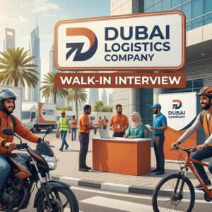 Walk-in interview announcement in Dubai for Bike Rider, Cyclist and Walker vacancies at a Dubai-based logistics company for Sharjah and Abu Dhabi operations.