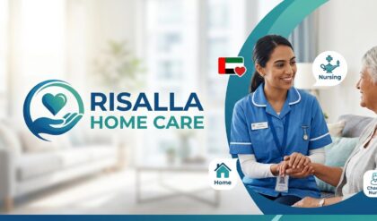 Female Charge Nurse vacancy at Risalla Home Care Dubai featuring a professional nurse providing compassionate home healthcare support to a patient in a comfortable residential setting.