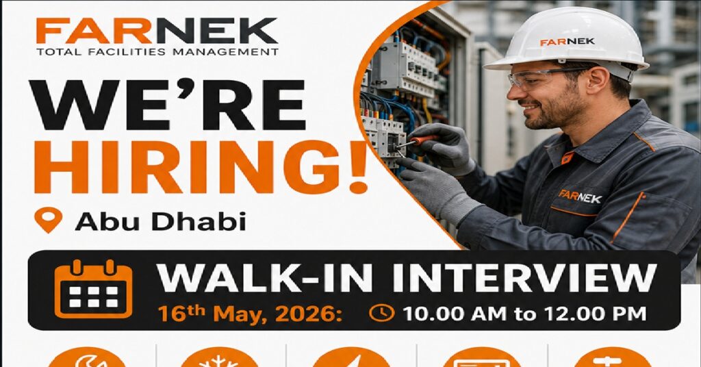 Farnek Abu Dhabi Announces Walk-In Interview Opportunities for Skilled Technical Professionals in UAE 1 JOB 3 1