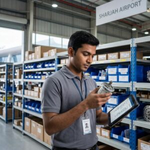 Air Arabia Stores Inspector job vacancy at Sharjah Airport aviation warehouse inventory and safety compliance role UAE