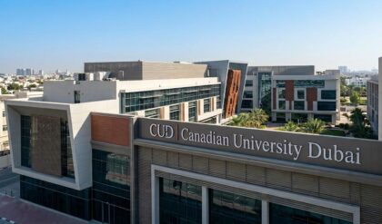 Canadian University Dubai campus building in Dubai offering academic and administrative career opportunities for professionals in the UAE.