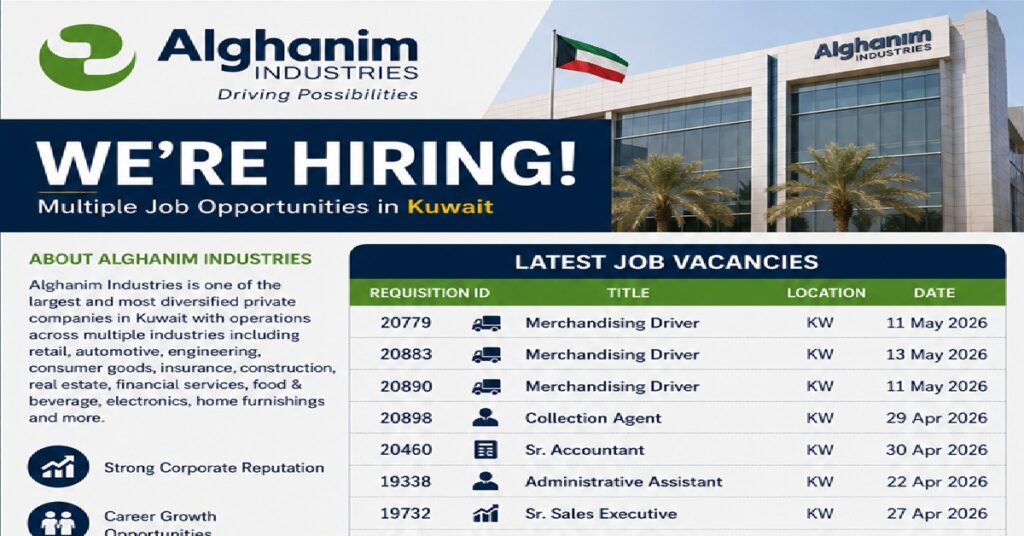 Alghanim Industries Kuwait Announces Major Recruitment Drive with Multiple New Job Openings Across Various Departments 1 alganim 1