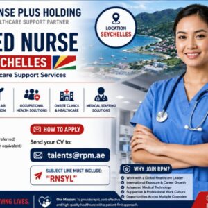 Professional registered nurse working in a modern hospital environment representing international nursing career opportunities with Response Plus Holding in Seychelles.