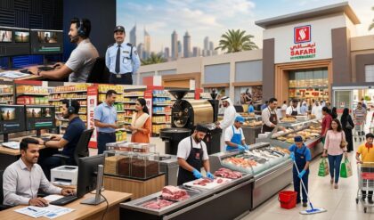 Safari Hypermarket UAE recruitment drive featuring multiple retail and supermarket job vacancies for Gulf job seekers in 2026