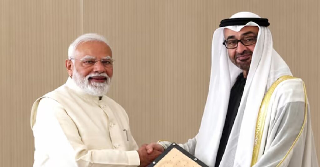 UAE 5 billion dollar investment India യുഎഇ എന്റെ രണ്ടാം വീട്'; 500 കോടി ഡോളറിന്റെ നിക്ഷേപവും 3 കോടി ബാരൽ പെട്രോളിയം സംഭരണവുമായി മോദിയുടെ യുഎഇ സന്ദർശനം 1 modi