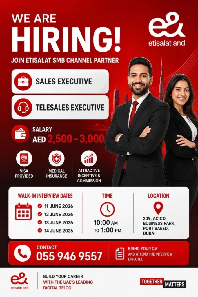Etisalat : e& (Etisalat) Announces Senior Manager – Product Marketing (Digital Entertainment & eSports) Vacancy in UAE 2 Etisalat Walk in Intervie