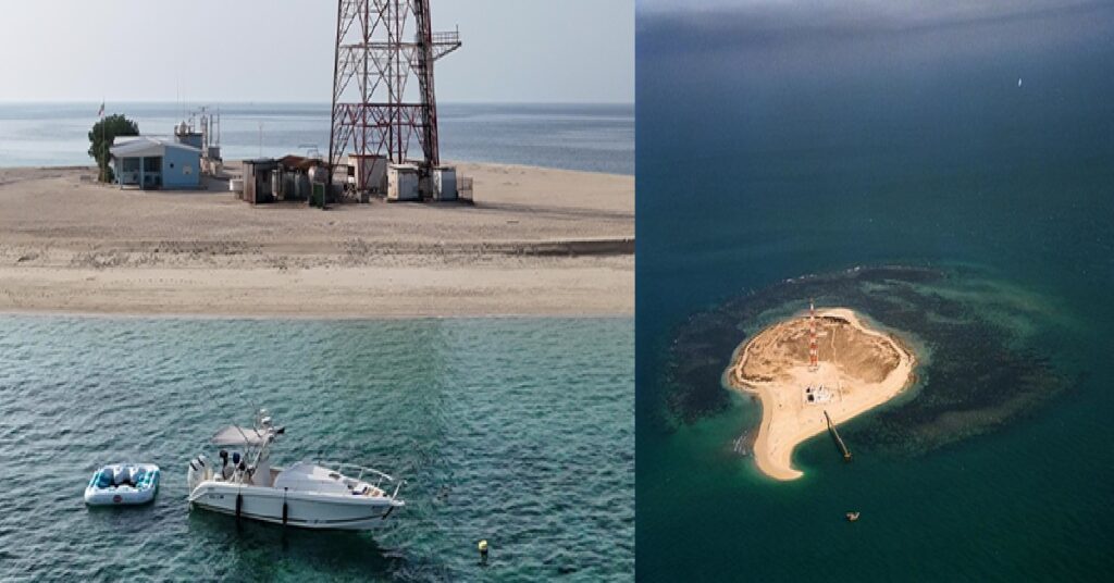 Um Al Maradim island waste dumping ദ്വീപിലേക്ക് മാലിന്യം തള്ളി ; ക്യാമറ കണ്ടു, വീഡിയോ വൈറലായതിന് പിന്നാലെ കേസ് 1 WEAST
