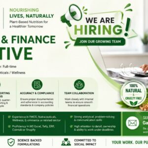 Accounts and Finance Executive vacancy at Pure Nutrition Dubai for candidates with finance, accounting, reconciliation, and reporting experience.