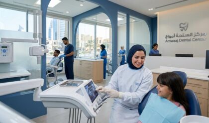 Dental specialists and nurses working at Amwaaj Dental Center in Kuwait's Mazaya Clinic 6 Tower.