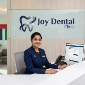Receptionist career opportunity at Joy Dental Clinic Dubai with multiple branches across the UAE.