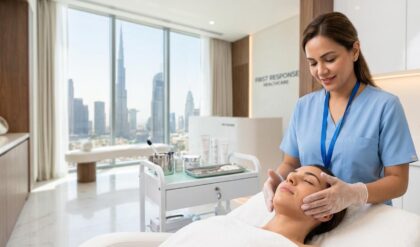 Registered Aesthetic Nurse vacancy at First Response Healthcare in Dubai with DHA license requirement and cosmetic treatment experience.
