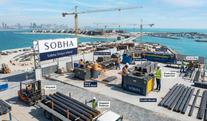 Sobha Siniya Island walk-in interview 2026 for rebar factory jobs in Umm Al Quwain, UAE.