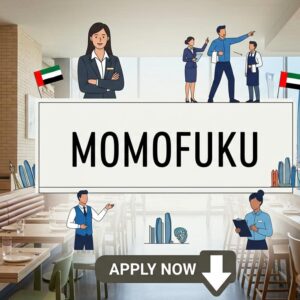 Hiring announcement for Momofuku Abu Dhabi leadership vacancies including General Manager, Restaurant Manager, and Supervisor positions at The Grove, Saadiyat Island.