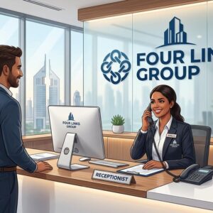Receptionist vacancy at Four Links Group office in Sharjah UAE
