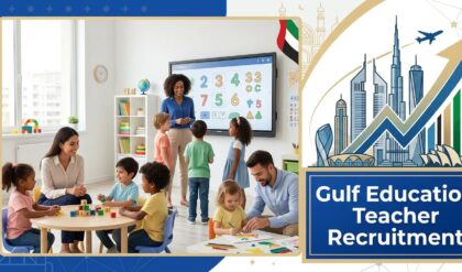 Teacher Recruitment Fair by Gulf Education in Al Ain, UAE, featuring openings for kindergarten, primary, middle, and high school teaching positions.