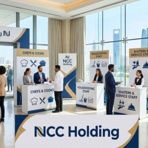 National Catering Company Open Day Recruitment in Abu Dhabi featuring driver, chef, hospitality, and facilities management job opportunities.