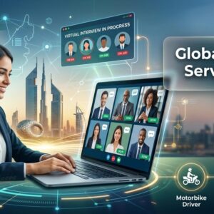 Professionals working in a modern hospitality and retail environment during customer service and sales operations in the UAE.