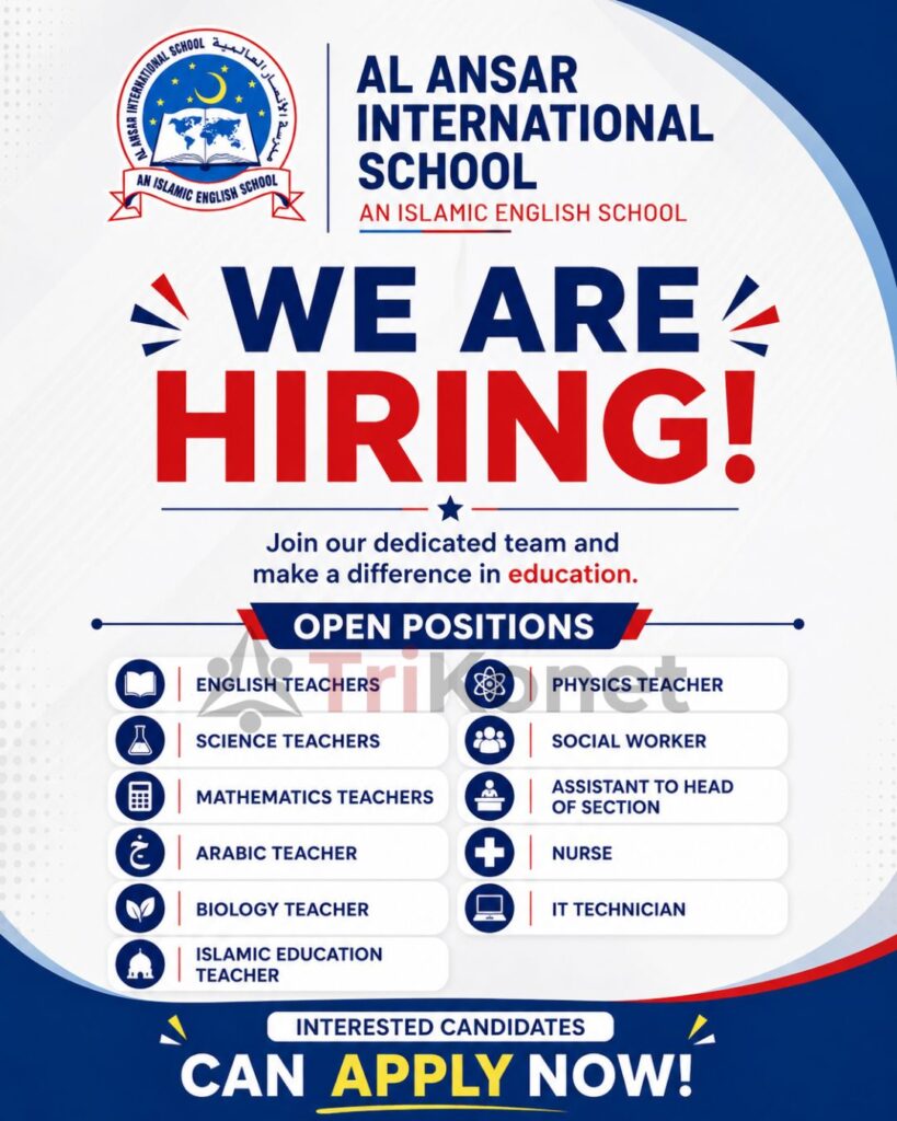 Al Ansar International School Careers 2026: Multiple Teaching and Administrative Job Vacancies Announced 2 jobs 12345 3