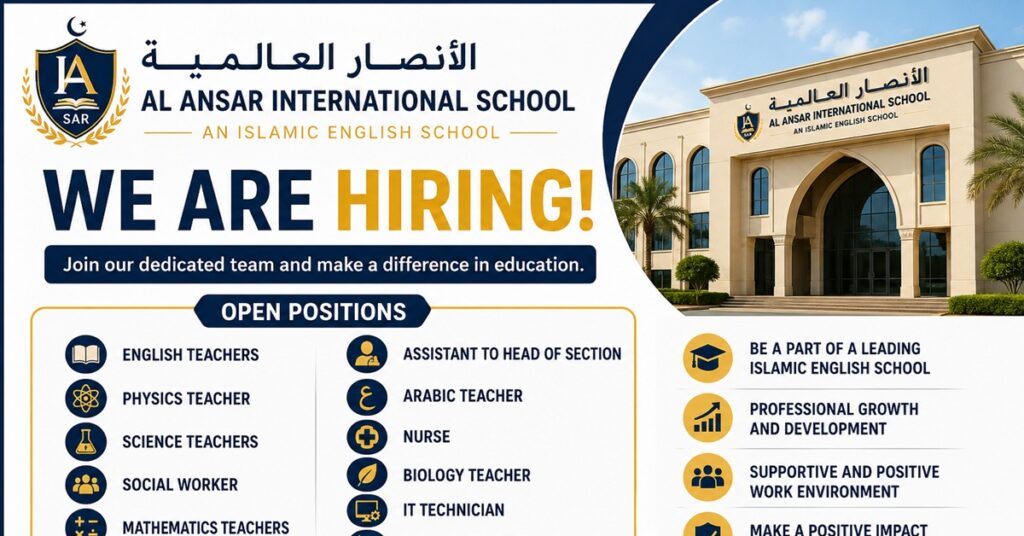 Al Ansar International School Careers 2026: Multiple Teaching and Administrative Job Vacancies Announced 1 jobs neww 4