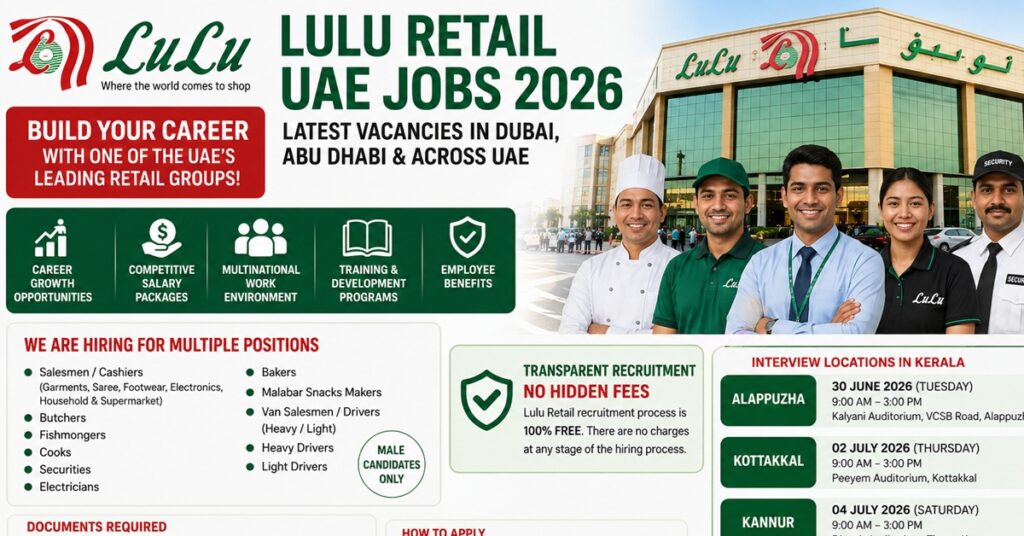 Lulu Retail UAE Jobs 2026: Latest Career Opportunities in Dubai, Abu Dhabi & Across the UAE 1 luku