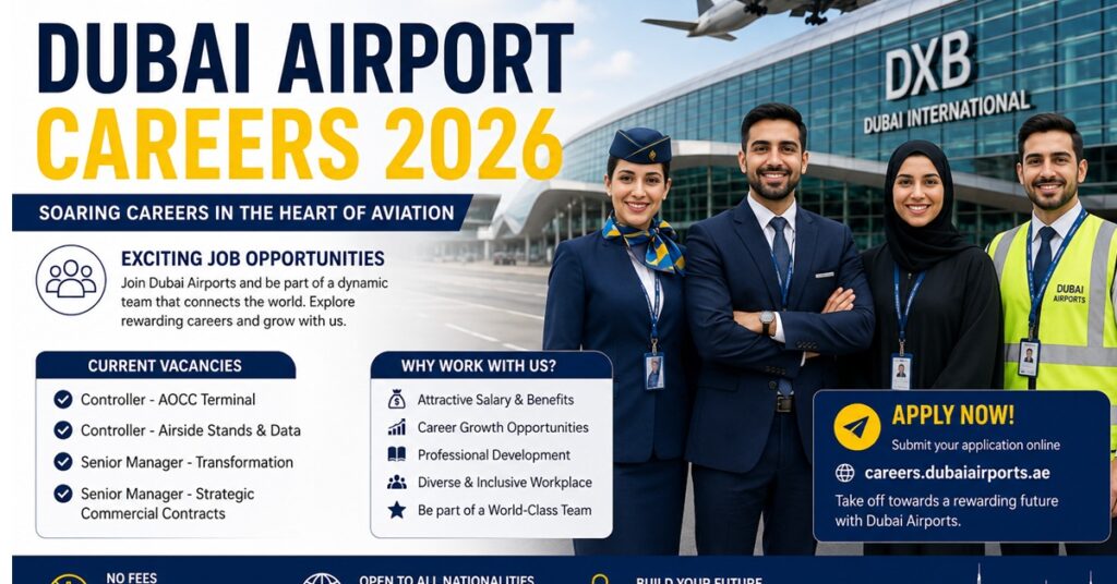 Dubai Airport Careers UAE 2026: Exciting Job Opportunities Announced at Dubai Airports – Apply for the Latest Aviation Vacancies 1 AIRPORT 3
