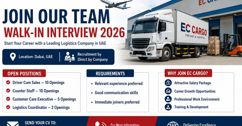 EC Cargo Walk-In Interview 2026: Exciting Career Opportunities in Dubai 1 CARGO