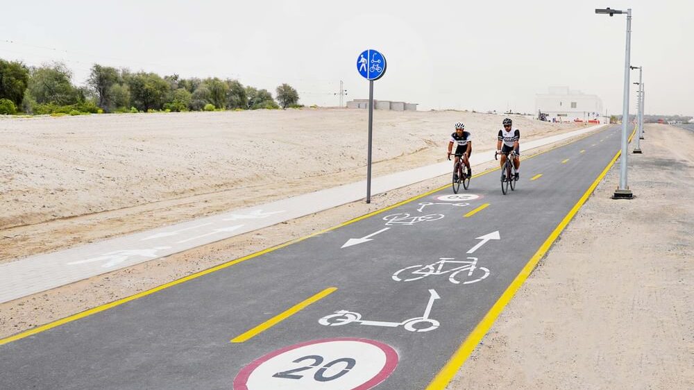 Dubai RTA Opens New Pedestrian and Cycling Bridge സൈക്കിൾ യാത്രികർക്ക് സന്തോഷ വാർത്ത; പുതിയ പാലം തുറന്ന് ദുബൈ ആർ ടി എ 1 DUBAI CYLCE TRACK e1785493928639