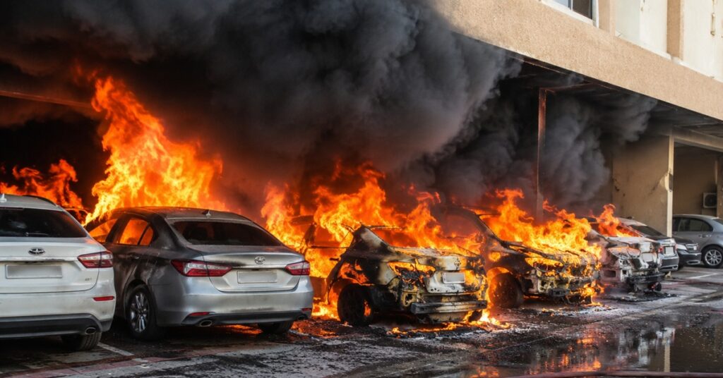 Kuwait fire accident : കുവൈത്തിൽ തീപിടിത്തം; പാർക്കിംഗ് ഏരിയയിൽ തീപടർന്ന് നിരവധി വാഹനങ്ങൾ കത്തി 1 KUWAIT 45
