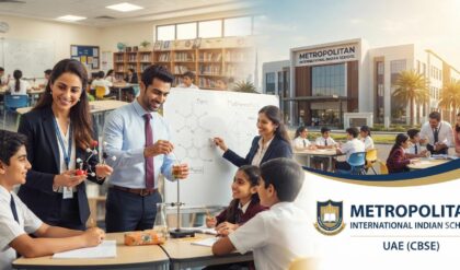 Teachers conducting science and mathematics classes at Metropolitan International Indian School, a leading CBSE school in the UA