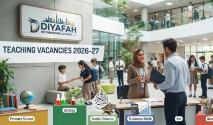 Teachers attending the Diyafah International School LLC walk-in interview in Dubai for multiple teaching vacancies for the 2026–2027 academic year.