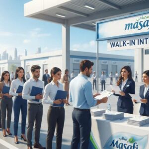 Masafi walk-in interview announcement in Dubai for Helpers and Van Sales & Distribution Drivers on 12 July 2026 at Masafi Park, Al Quoz 3.