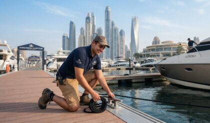Dubai Marina Yacht Club hiring Dockhand in Dubai with competitive salary, UAE residence visa, flexible work hours, and email application details.