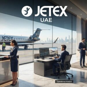 Jetex UAE recruitment for Guest Experience Executive, Operational Analyst, and Butler vacancies in Dubai and Abu Dhabi.