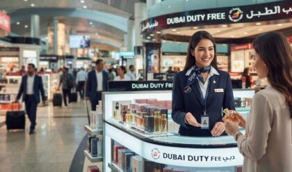 Dubai Duty Free retail store at Dubai International Airport highlighting career opportunities for the DDF1291 Careers Registration 2026.