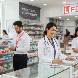 LIFE Pharmacy UAE Recruitment 2026: Pharmacist, Pharmacy Intern, and Retail Sales Associate job vacancies announced for qualified candidates and freshers across the UAE.