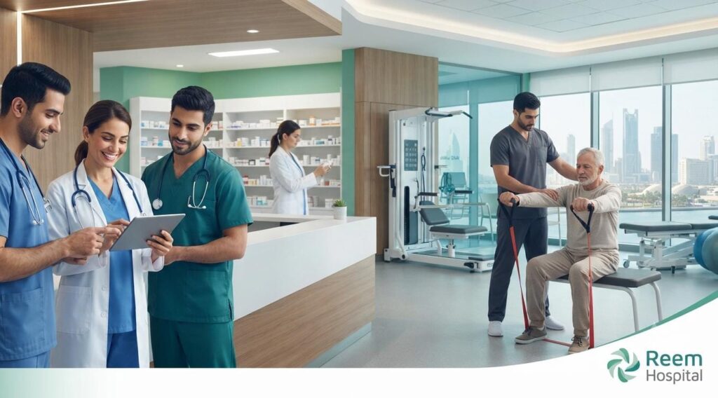 Reem Hospital in Abu Dhabi hiring healthcare professionals for multiple medical and administrative positions.