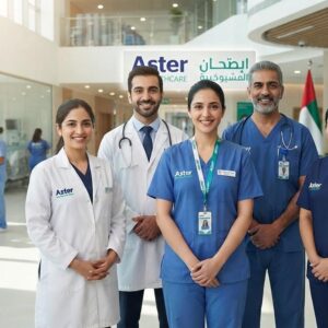 Aster DM Healthcare hiring nurses, pharmacists, healthcare assistants, optometrists, and other professionals across the UAE.
