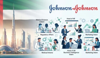 Johnson & Johnson hiring healthcare professionals and interns for multiple vacancies in the UAE.