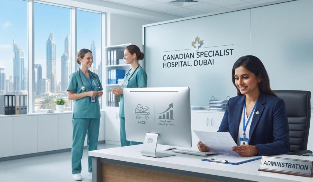 Canadian Specialist Hospital Dubai hiring NICU and Business Development Officer professionals in UAE
