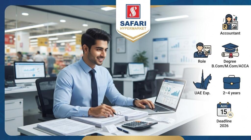 Safari Hypermarket Careers 2026 Accountant job vacancy in UAE – Apply before August 15, 20