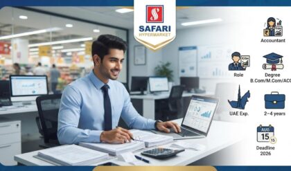 Safari Hypermarket Careers 2026 Accountant job vacancy in UAE – Apply before August 15, 20